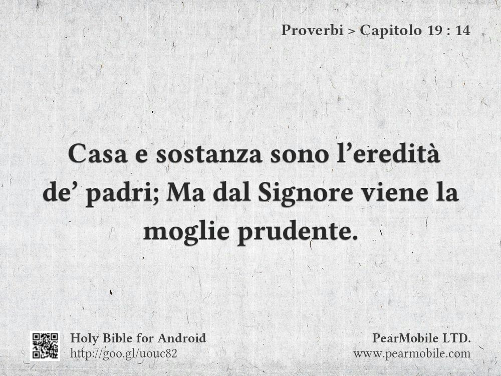 Proverbi, Capitolo 19:14